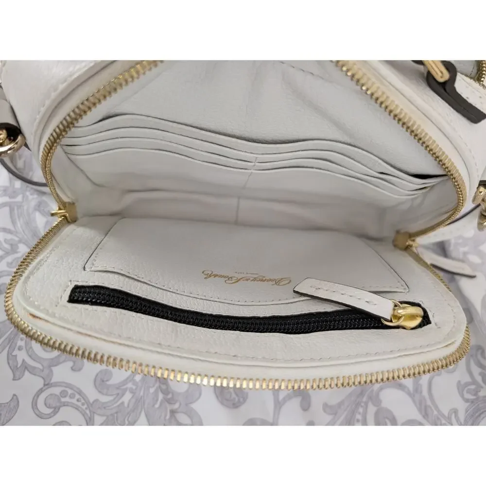 dooney & burke white leather crossbody bag - Picture 3 of 16